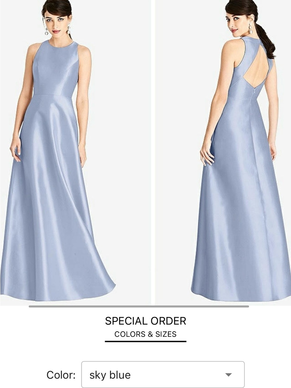 Dessy Group Light Sky Blue Formal Dress or Bridesmaids Dress